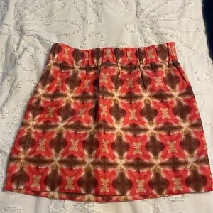 Silk Linen J. Crew Elastic Waist Mini Skirt